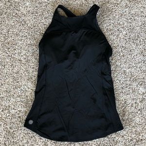 Athleta black high neck workout tank top